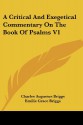 A Critical And Exegetical Commentary On The Book Of Psalms V1 - Charles Augustus Briggs, Emilie Grace Briggs