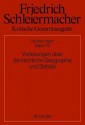 Vorlesungen Ber Die Kirchliche Geographie Und Statistik - Simon Gerber