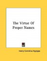 The Virtue of Proper Names - Pamphlet - Cornelius Agrippa