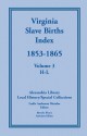 Virginia Slave Births Index, 1853 1865 - Leslie Anderson Morales