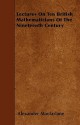 Lectures on Ten British Mathematicians of the Nineteenth Century - Alexander Macfarlane