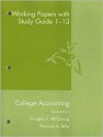 College Accounting Working Papers With Study Guide 1 13 9th Edition - Douglas J. McQuaig, Patricia A. Bille