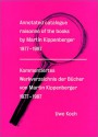 Annotated Catalogue Raisonné of the Books by Martin Kippenberger 1977-1997 - Uwe Koch, Martin Kippenberger, Alex Katz, Diedrich Diederichsen