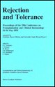 Rejection and Tolerance: Symposia Fondation Marcel Ma(c)Rieux - J.-L. Touraine, C. Dupuy, J. Traeger, H. Bétuel, J.M. Dubernard, J.P. Revillard