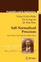 Self-Normalized Processes: Limit Theory and Statistical Applications - Victor H. Pena, Tze Leung Lai, Qi-Man Shao