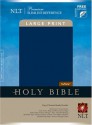 Holy Bible: New Living Translation, TuTone Navy/Chestnut Bonded Leather Premium Slimline Reference (Book only) - Tyndale