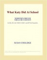 What Katy Did at School - Susan Coolidge