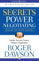 Secrets of Power Negotiating: 15th Anniversary Edition (Inside Secrets from a Master Negotiator) - Roger Dawson