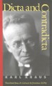 Dicta and Contradicta - Karl Kraus, Jonathan McVity