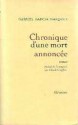 Chronique d'une mort annoncée - Claude Couffon, Gabriel García Márquez