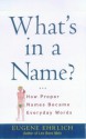 Whats in a Name? - Eugene Ehrlich