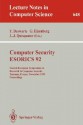 Computer Security - Esorics 92: Second European Symposium on Research in Computer Security, Toulouse, France, November 23-25, 1992. Proceedings - Yves Deswarte