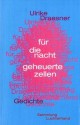 Fur Die Nacht Geheuerte Zellen: Gedichte - Ulrike Draesner