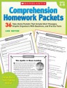 Comprehension Homework Packets: 36 Take-Home Packets That Include Short Passages, Graphic Organizers With Questions, and Practice Tests - Jan Meyer