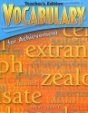 Vocabulary for Achievement: First Course - Margaret Ann Richek