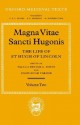 Magna Vita Sancti Hugonis Vol 2 - Adam of Eynsham, David Hugh Farmer