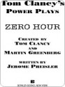 Zero Hour (Tom Clancy's Power Plays, #7) - Tom Clancy, Martin Greenberg, Jerome Preisler