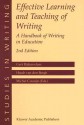 Effective Learning and Teaching of Writing: A Handbook of Writing in Education - Gert Rijlaarsdam, M. Couzijn, Huub van den Bergh