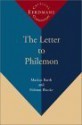 The Letter to Philemon - Markus Barth