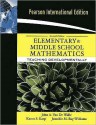 Elementary and Middle School Mathematics: Teaching Developmentally. - John A. Van de Walle