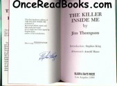 The Killer Inside Me/Deluxe Signed by Stephen King - Jim Thompson