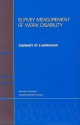 Survey Measurement of Work Disability: Summary of a Workshop - Committee to Review the Social Security, National Research Council, Committee on National Statistics