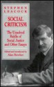 Social Criticism - Stephen Leacock