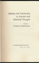 Infinity and Continuity in Ancient and Medieval Thought - Norman Kretzmann