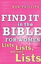 Find It in the Bible for Women: Lists, Lists, and more Lists - Bob Phillips