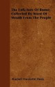 The Folk-Lore of Rome; Collected by Word of Mouth from the People - Rachel Harriette Busk