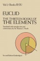 The Thirteen Books of the Elements, Vol. 2 (Dover Books on Mathematics) - Euclid