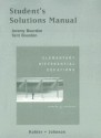 Elementary Differential Equations: Student Solutions Manual - Werner Kohler, Lee Johnson