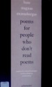 Poems for People Who Don't Read Poems - Hans Magnus Enzensberger, Michael Hamburger, Jerome Rothenberg