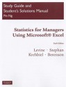 Student Study Guide & Solutions Manual for Statistics for Managers Using MS Excel - David M. Levine, Pin T. Ng