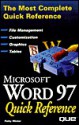 Microsoft Word 97 Quick Reference - Patty Winter, Que Corporation