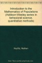 Introduction to the mathematics of Population - Nathan Keyfitz