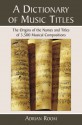 A Dictionary of Music Titles: The Origins of the Names and Titles of 3,500 Musical Compositions - Adrian Room