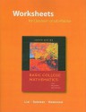 Worksheets for Classroom or Lab Practice for Basic College Mathematics - Margaret L. Lial, Stanley A. Salzman, Diana L. Hestwood