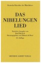 Das Nibelungenlied - Anonymous, Karl Bartsch, Helmut De Boor, Roswitha Wisniewski