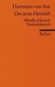 Der arme Heinrich. Mittelhochdeutsch / Neuhochdeutsch - Hartmann von Aue, Siegried Grosse, Ursula Rautenberg