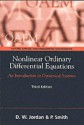 Nonlinear Ordinary Differential Equations: An Introduction To Dynamical Systems - Dominic Jordan, Peter Smith