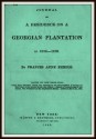 Journal of a Residence on a Georgian Plantation in 1838-1839 - Frances Anne Kemble