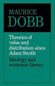 Theories of Value and Distribution Since Adam Smith: Ideology and Economic Theory - Maurice Dobb, Dobb, Maurice Dobb, Maurice