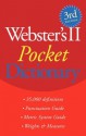 Webster's II Pocket Dictionary - Merriam-Webster, Merriam-Webster