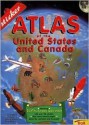 Sticker Atlas of the U.S. & Canada [With Over 130 Full-Color] - John Wright, Donald Simpson, David Hardy