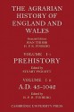 The Agrarian History of England and Wales: Volume 1, Prehistory to Ad 1042 - Stuart Piggott