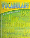 Vocabulary For Achievement: Second Course - Margaret Ann Richek