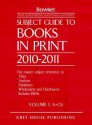 Subject Guide to Books in Print 6 Volume Set 2010/11 - R.R. Bowker