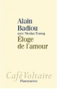 Eloge De L'amour (Broché) - Alain Badiou, Nicolas Truong