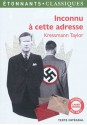 Inconnu à cette adresse - Kathrine Kressmann Taylor